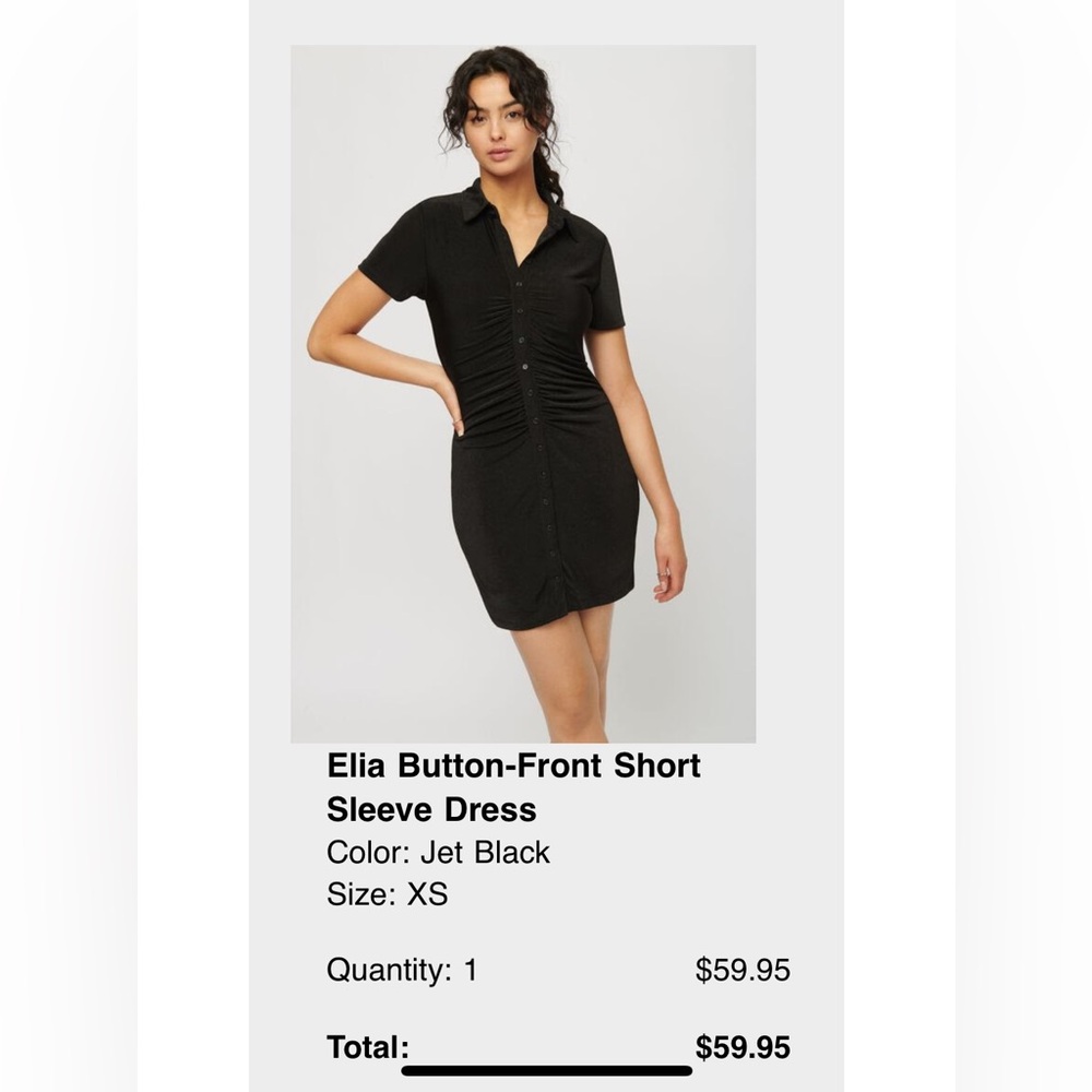 Dynamite Rouched black dress XS